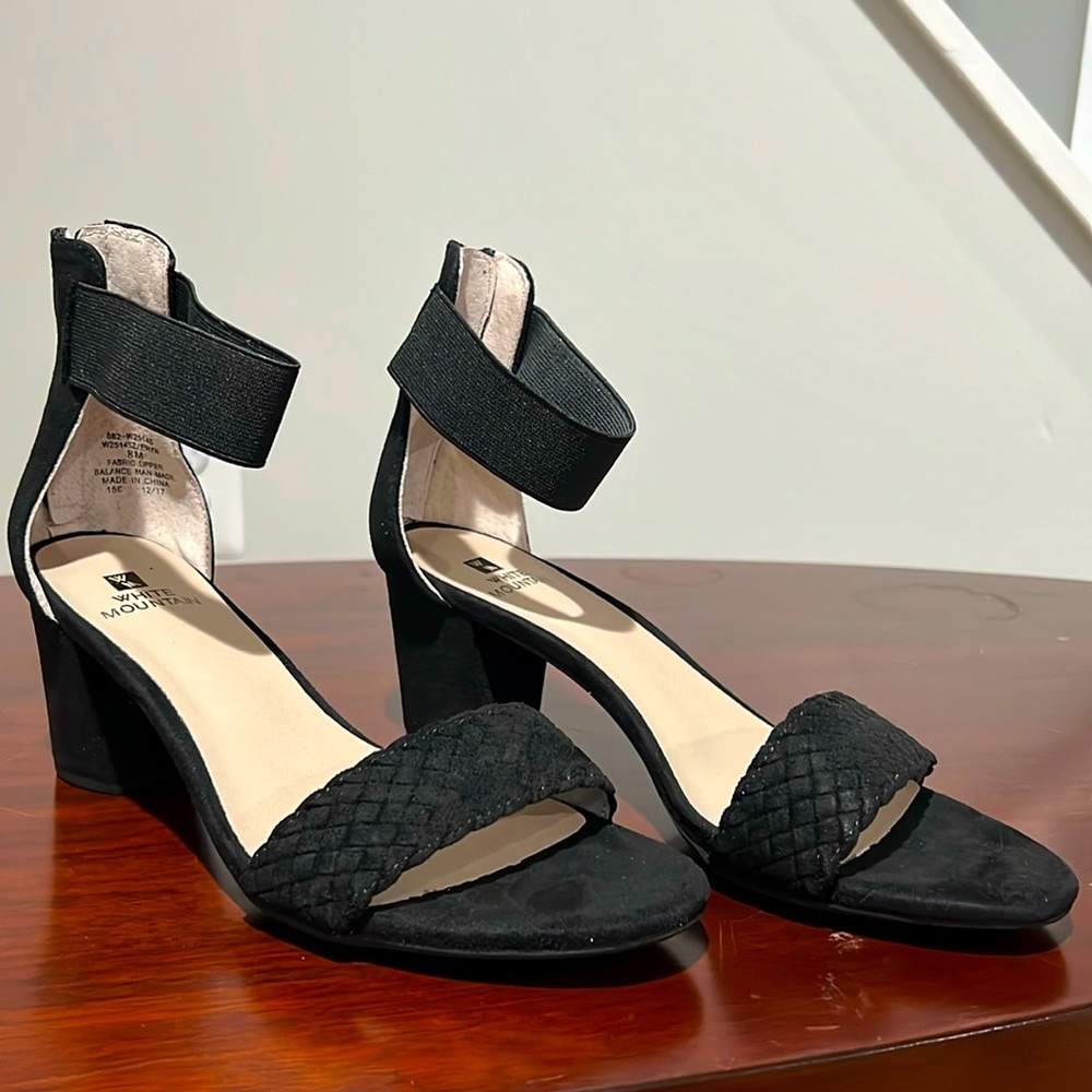 Black Suede Heels/Sandals